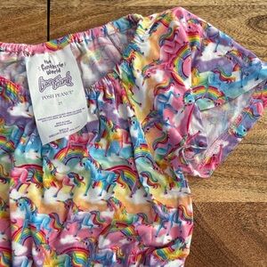 Posh Peanut Romper 2T Colorful Unicorn Print Limited Edition Pockets